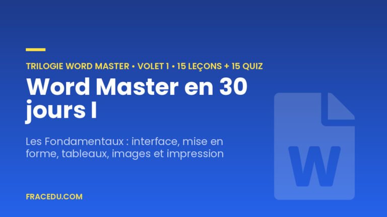 Word Master en 30 jours I – Les Fondamentaux