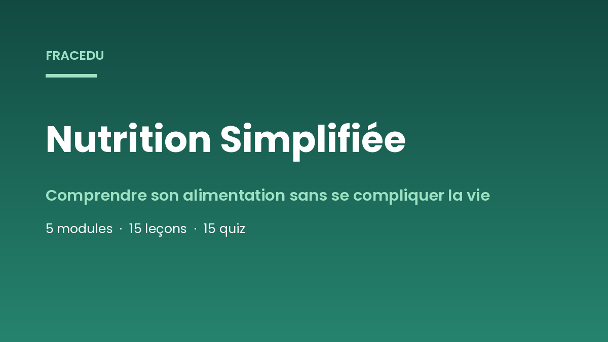 Nutrition Simplifiée