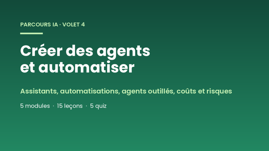 maîtriser l’ia iv – créer des agents et automatiser son travail – couverture